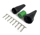 Zástrčka - bajonet Aspöck 8-pinový zelený, 1 nebo 2 vývody