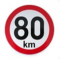 Omezení rychlosti 80 km retroreflexní pr. 150 mm (na přívěsy)