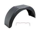 Blatník plast 13“/200 mm DOMAR černý lomený