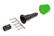 Zástrčka - bajonet AJ.BA 5-pólový hranatý, zelený, 1 vývod