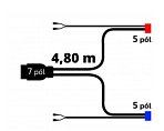 Kabeláž Jokon 4,80m/7-pól. zástrčka. s předními vývody, baj5