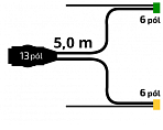Kabeláž 5,0/13-pól. zástrčka, s předními vývody QS150, baj6