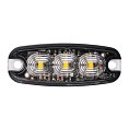 Výstražná záblesková svítilna 3x LED SLIM, oranžová (LW0036-2)
