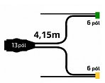 Kabeláž 4,15 m/13-pól. zástrčka, s předními vývody QS150, baj6,