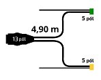 Kabeláž 4,95 m/ 13-pól. zástrčka, s předními vývody QS150, baj 5