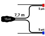 Kabeláž 7,7 m/13-pól. zástrčka, s předními vývody QS150, baj5, Jokon