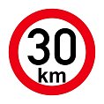 Omezení rychlosti 30 km retroreflexní pr. 150 mm (na přívěsy)