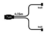 Kabeláž 4,15 m bez předních vývodů/7-pól. zástrčka/baj5