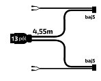 Kabeláž 4,55 m/13-pól - zástrčka, s předními vývody QS75, baj5