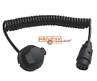 Spirálový prodlužovací kabel 12V 7-pól. vidlice a 7-pól. zásuvka