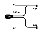 Kabeláž  5,65m7-pól - zástrčka, s předními vývody QS75, baj5