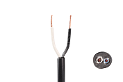 Kabel 2×0,75 mm bílá/černá