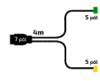 Kabeláž  4,00 m bez předních vývodů/7-pól. zástrčka