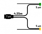 Kabeláž  4,55m/ 7-pól. zástrčka, s předními vývody QS150, baj5