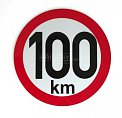 Omezení rychlosti 100 km retroreflexní pr. 150 mm (na přívěsy)