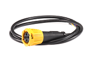 Zástrčka - bajonet Fristom 5-pólový žlutý, s kabelem 1m